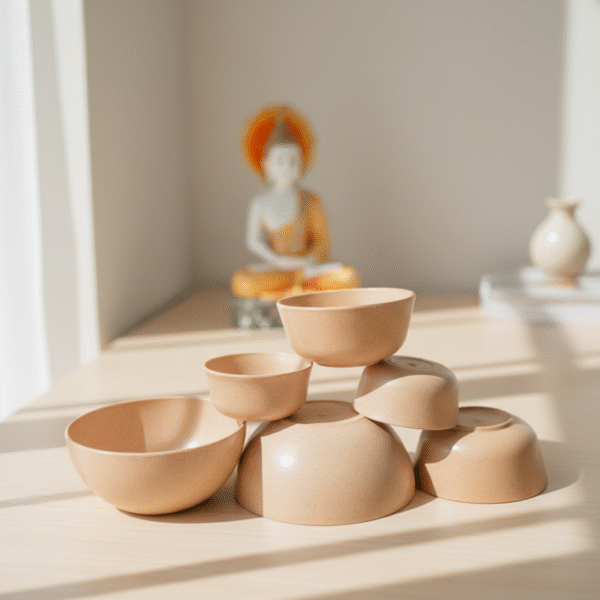 Pacing Grass Bamboo Bowl Set of 6 (750ml, 300ml, 180ml)