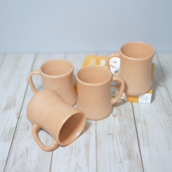 4-Pack Eco-Friendly Bamboo Coffee Mugs, 300ml, Hot/Cold