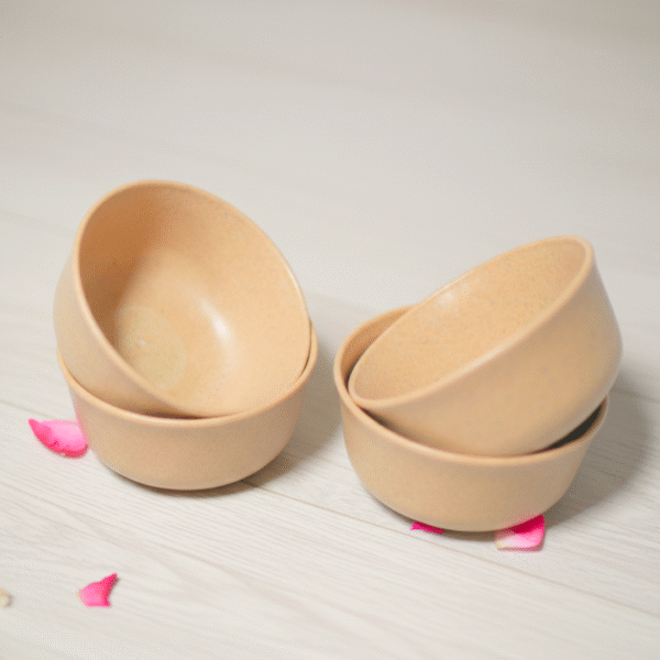 Set of 4 Eco-Friendly Bamboo Multipurpose Bowls, 200ml