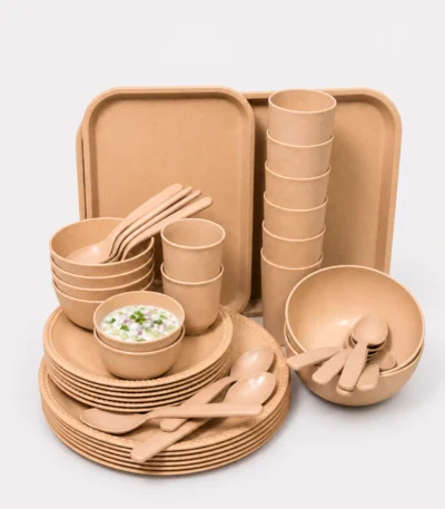 Bamboo Banquet Dinner Set 42-piece eco-friendly dinnerware collection by Pacing Grass