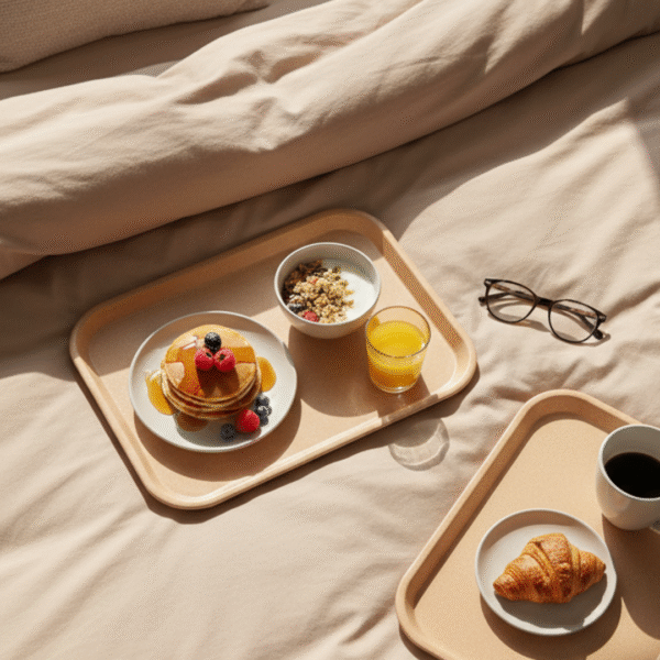 Pacing Grass Eco Bamboo Serving Tray Set of 2 (40x30cm)