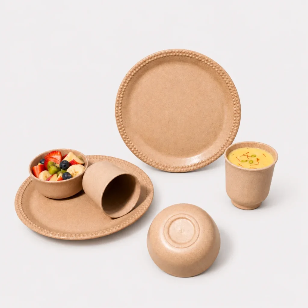 Bamboo Kids Meal Set on Dining Table
