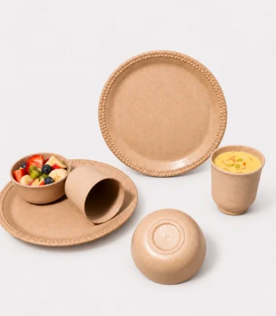 Bamboo Kids Meal Set on Dining Table