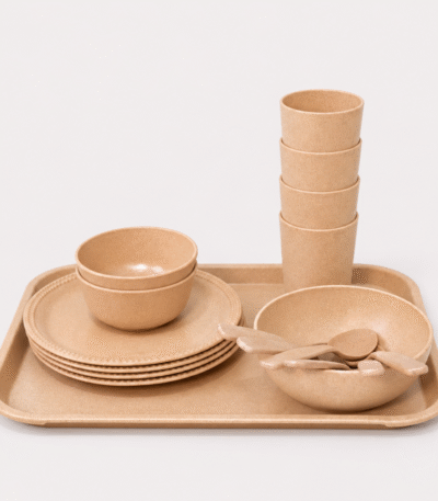 Bamboo Dinner Serving Set made from patented Bamboo Bio-Composite by Pacing Grass