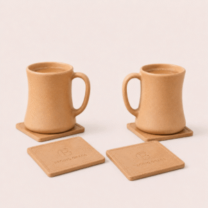 Coffee Mug and Coaster Set made from bamboo bio-composite by Pacing Grass