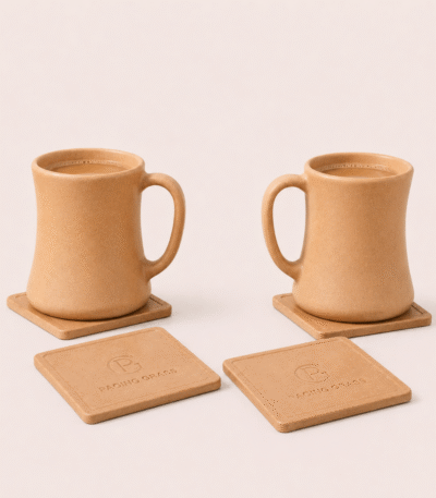 Coffee Mug and Coaster Set made from bamboo bio-composite by Pacing Grass