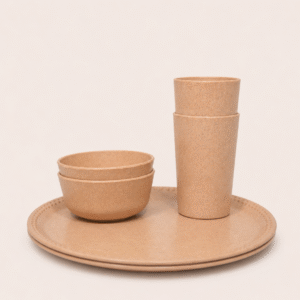 Bamboo Kids Meal Set on Dining Table
