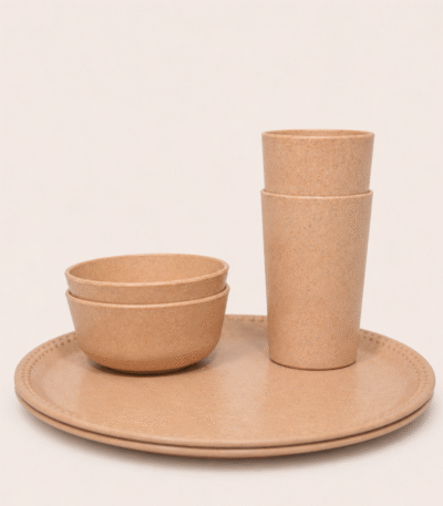 Bamboo Kids Meal Set on Dining Table