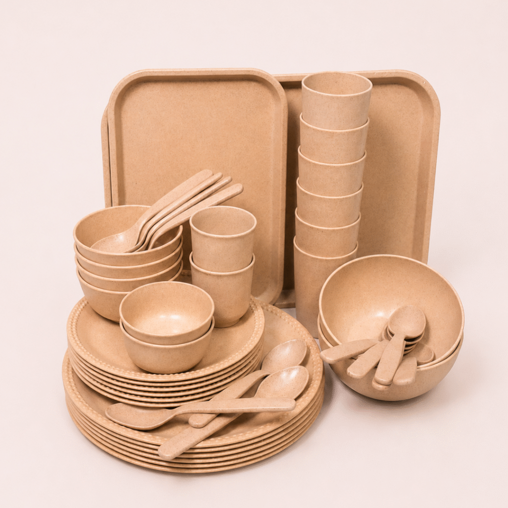Bamboo Banquet Dinner Set 42-piece eco-friendly dinnerware collection by Pacing Grass