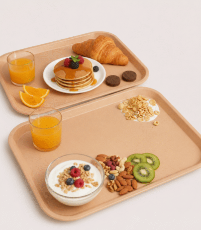 Bamboo Large Tray Set of 2 made from bamboo fibre, rice husk and coffee husk by Pacing Grass