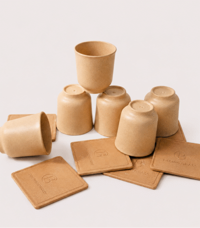 Bamboo Kulhad with Coasters | Eco-Friendly Tea & Coffee Cup Set | Pacing Grass