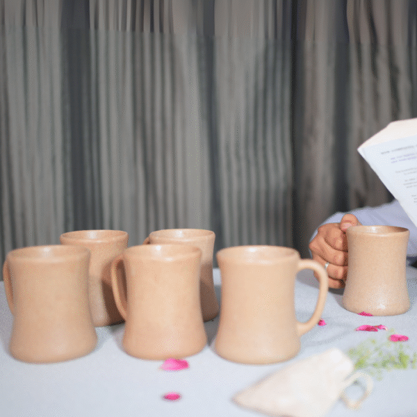 6-Pack Eco-Friendly Bamboo Coffee Mugs, 300ml, Hot/Cold