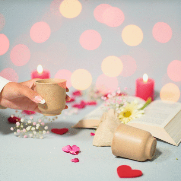 Set of 2 Eco-Friendly Bamboo Chai/Tea Kullad Cups, 160ml