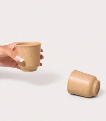 Bamboo Tea Cup Set of 2 with 160 ml Eco-Friendly Bamboo Kulhad Cups Made from Patented Bio-Composite Material by Pacing Grass
