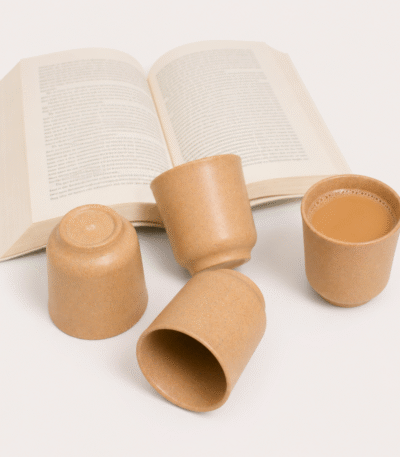 Bamboo Chai Cup Set of 4 for Family Tea Time