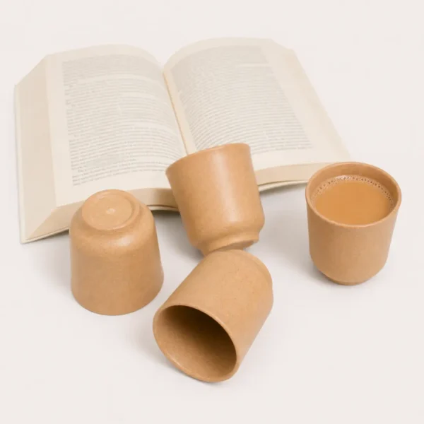 Bamboo Chai Cup Set of 4 for Family Tea Time