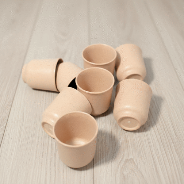 Set of 8 Eco-Friendly Bamboo Chai/Tea Kullads, 160ml