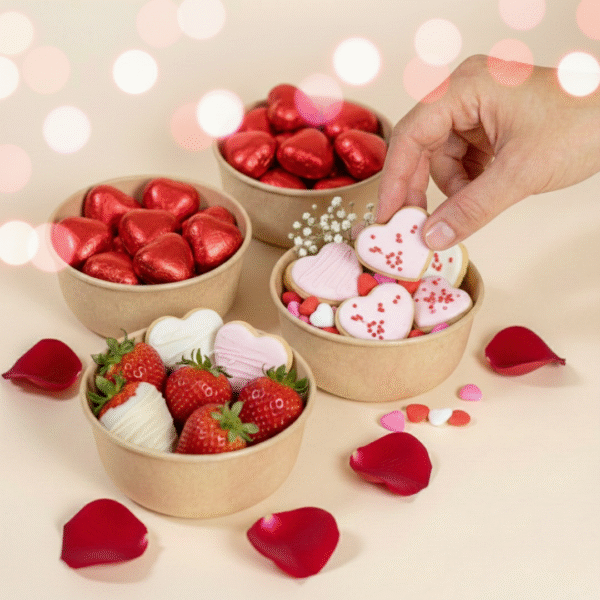 Set of 4 Eco-Friendly Bamboo Multipurpose Bowls, 200ml