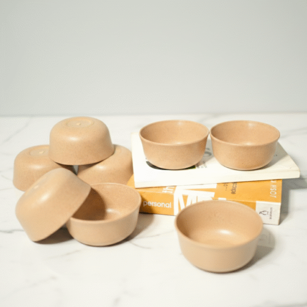 Set of 8 Eco-Friendly Bamboo Multipurpose Bowls, 200ml
