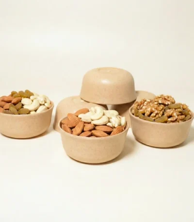 Kids Bamboo Bowls Set of 6 by Pacing Grass made from eco-friendly bamboo fibre bio-composite with 200ml capacity