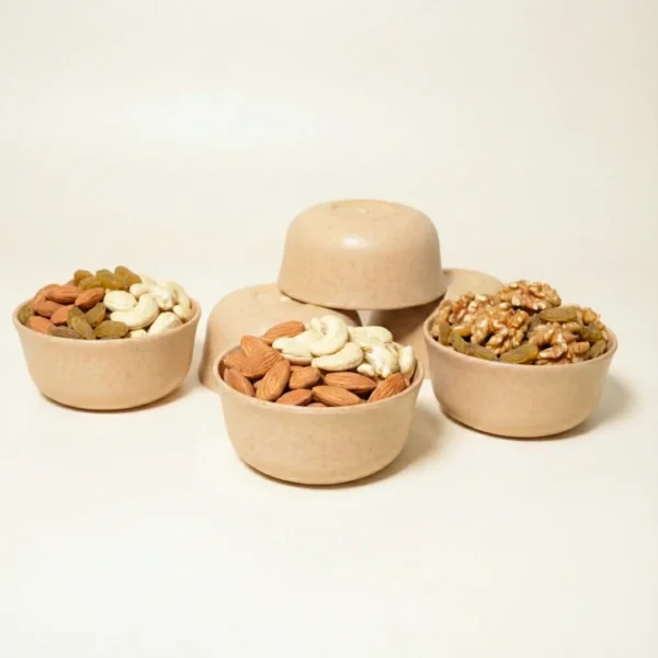 Kids Bamboo Bowls Set of 6 by Pacing Grass made from eco-friendly bamboo fibre bio-composite with 200ml capacity