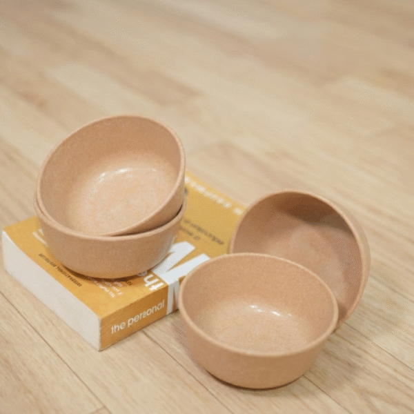 Set of 4 Eco-Friendly Bamboo Multipurpose Bowls, 300ml