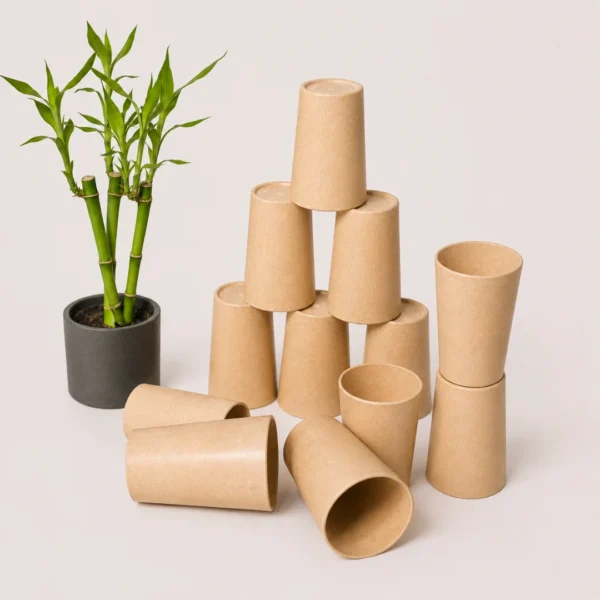 Party Drinking Glass Set – 12-Piece 300ml Eco-Friendly Bamboo Glasses | Pacing Grass