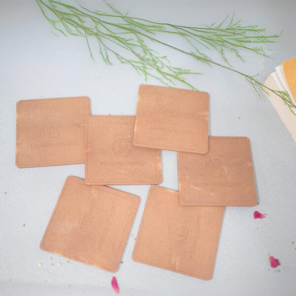 Coasters Square Set of 6 | 3.5X3.5 inches | Bamboo Wooden, Eco-Friendly Bio-Composite Perfect for Tea Cup, Coffee Mug and Glass Ideal for Gifting Table Decor, Dining Accessories