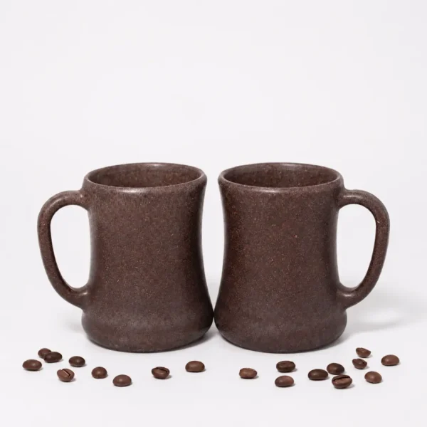 • Bamboo Coffee Mug Set of 2, Large 300ml - Premium by Pacing Grass