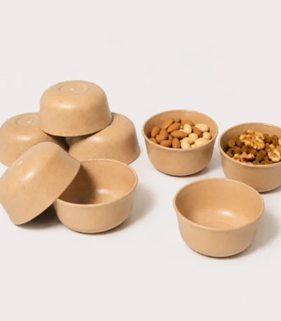 Snack Bowl Set Eco-Friendly Bamboo Multipurpose Bowls Set of 8 (200ml) | Snack Bowl Set | Pacing Grass