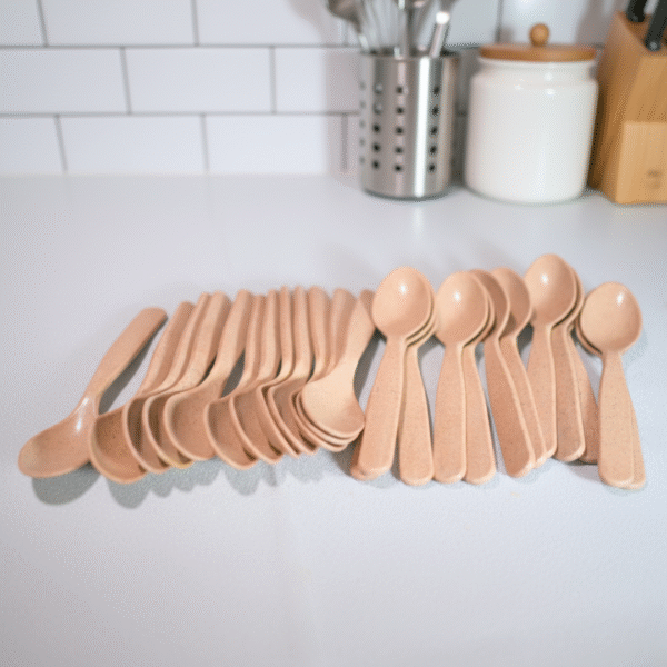 Pacing Grass Microwave Safe Bamboo Spoons, Set of 24