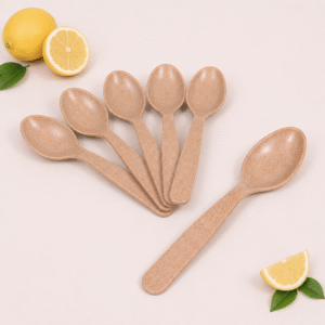 Bamboo Spoon Set made from bamboo fibre rice husk and coffee husk