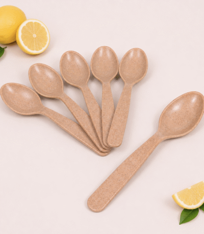 Bamboo Spoon Set made from bamboo fibre rice husk and coffee husk