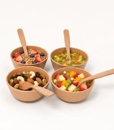 Soup Bowls with Spoons set of 4