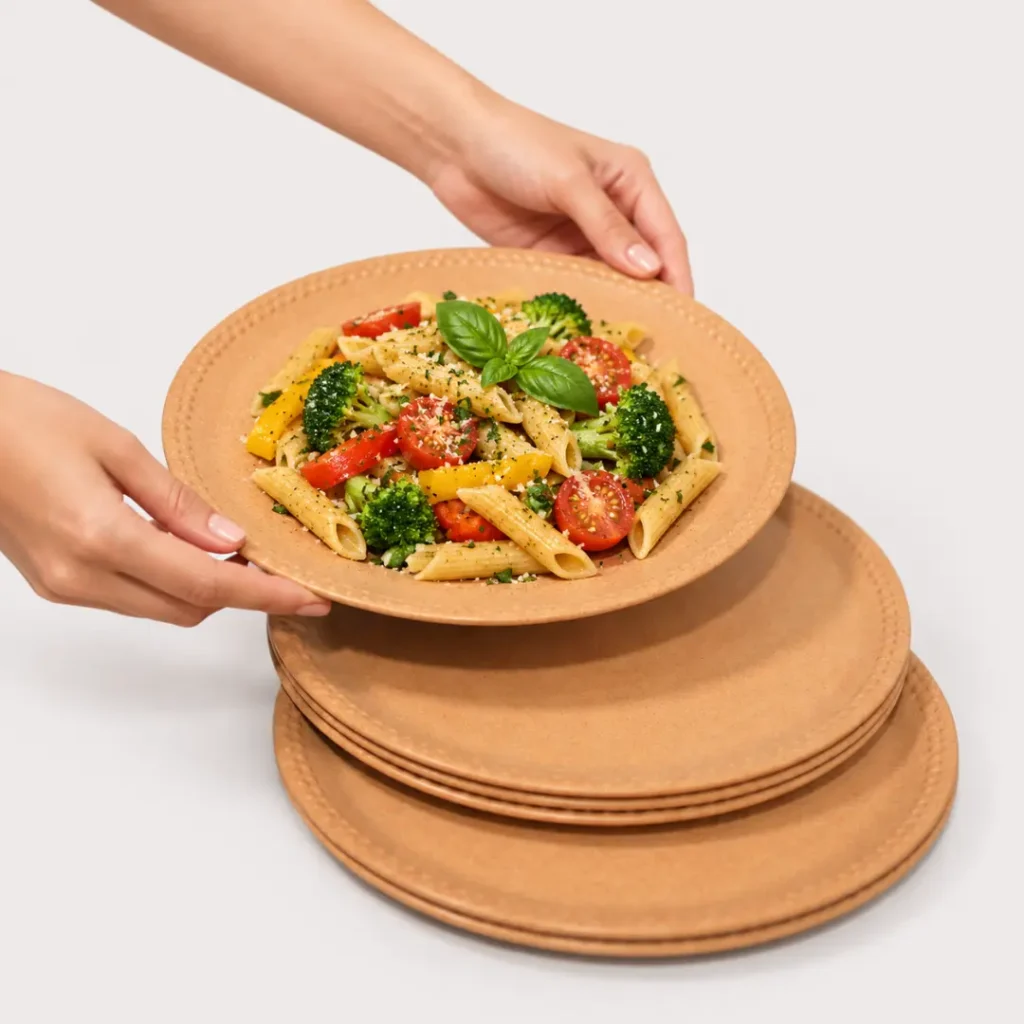 Bamboo Dinner Plates Set of 6 Made by Pacing Grass