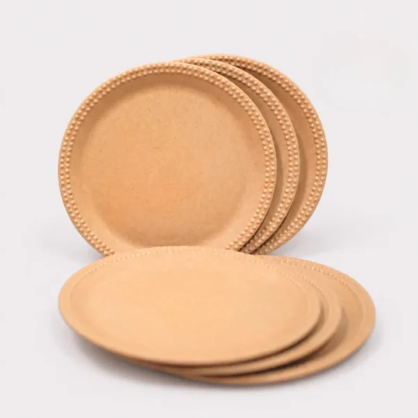 Premium Bamboo Serving Plates Set of 6 by Pacing Grass