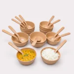 Sustainable Bowl and Spoon Set with 6 Bowls and 6 Spoons