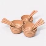 Guest Serving Bowl and Spoon Set for Snacks and Desserts