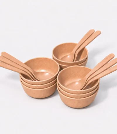 Guest Serving Bowl and Spoon Set for Snacks and Desserts
