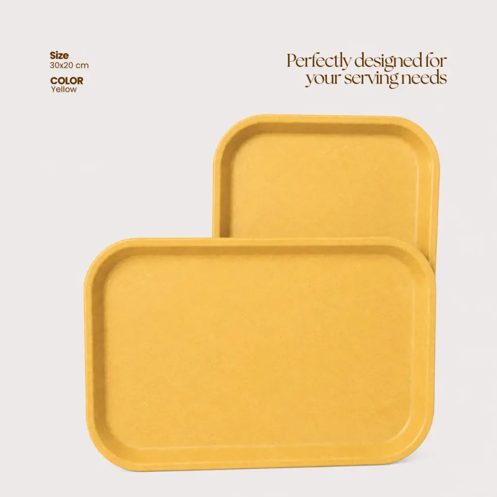 Yellow serving tray
