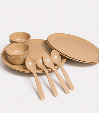 Bamboo Dinnerware Set for 4 by Pacing Grass