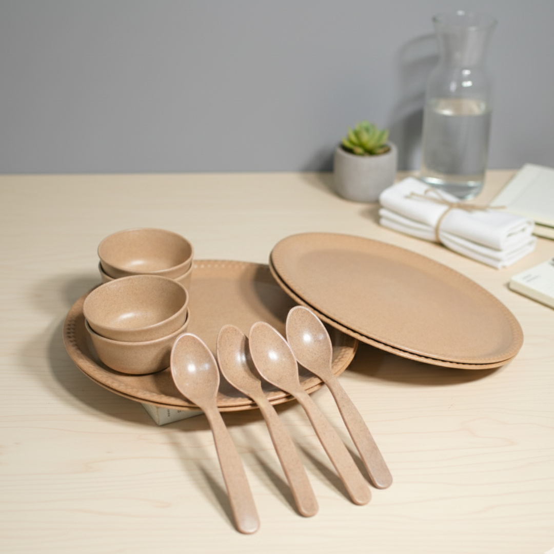 50. Family Bamboo Dining Set - Pack of 12 post (4)