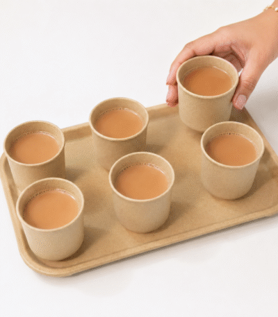 Kullad tea set with tray, pack of 7
