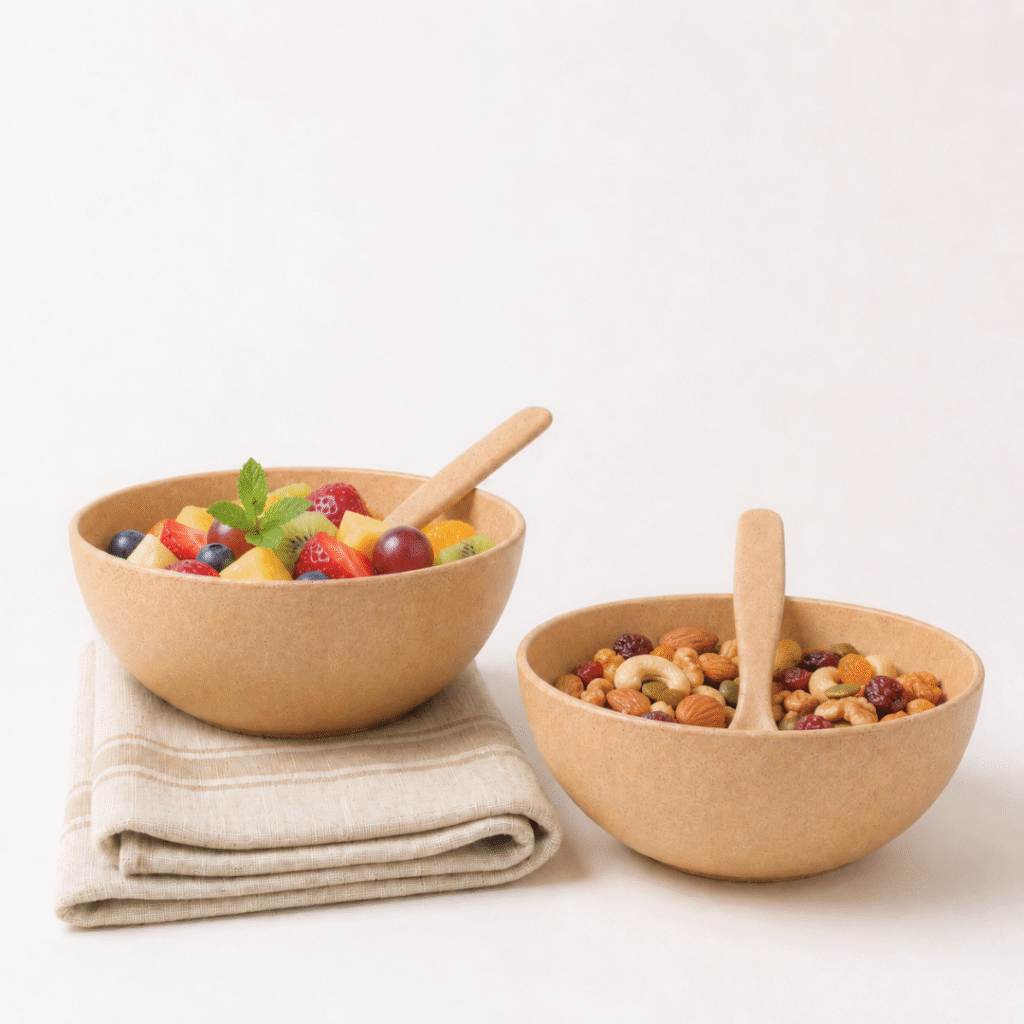 Snack Bowl Set, Eco-Friendly Bamboo Multipurpose Bowls Set of 8 (200ml) by Pacing Grass