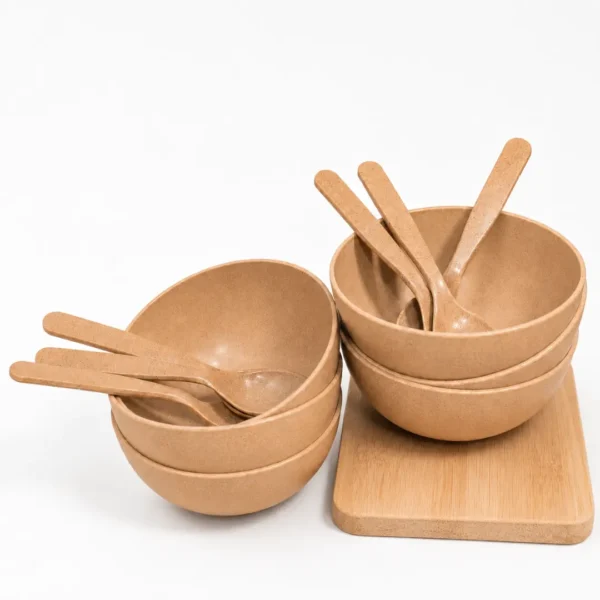 Everyday Dining Bowl Set with six matching bowls and spoons.