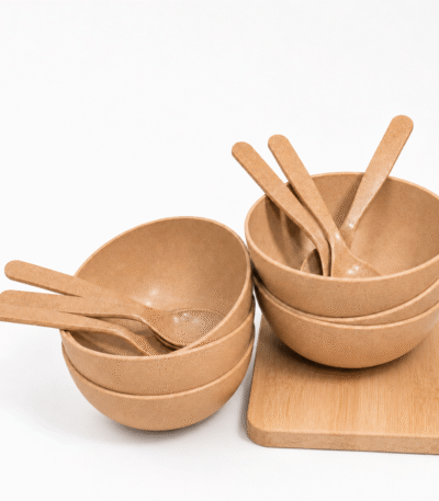 Everyday Dining Bowl Set with six matching bowls and spoons.