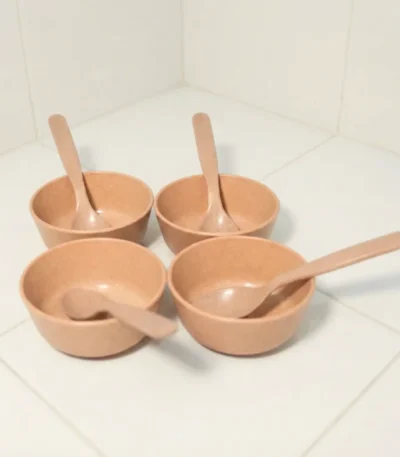 Soup Bowls with Spoons set of 4