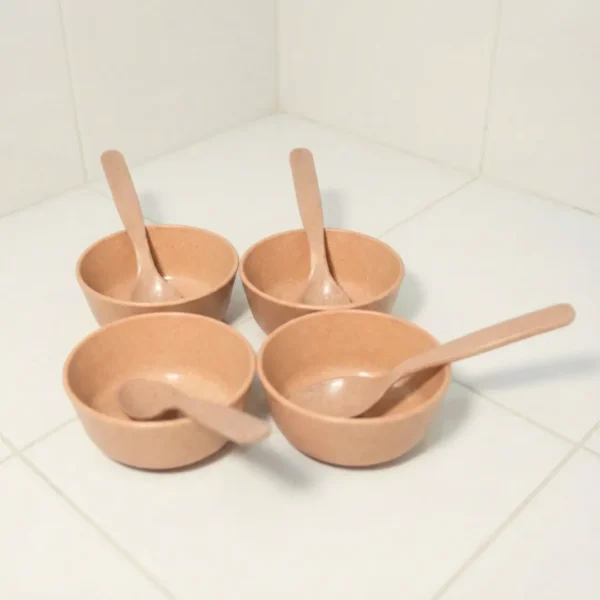 Soup Bowls with Spoons set of 4