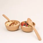 Bowl and spoon set for couples bamboo