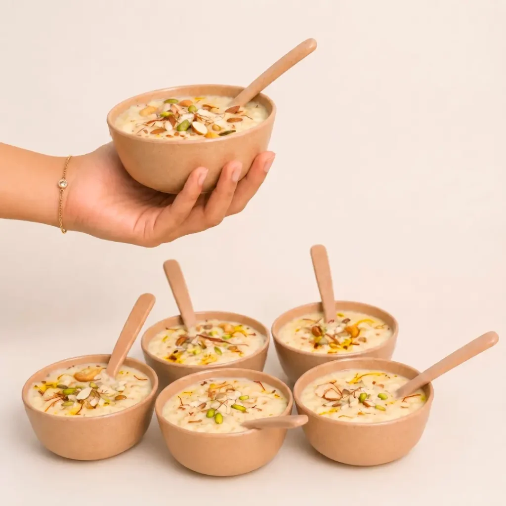 Soup Bowl and Spoon Gift Set hand-held bamboo bowl with spoon